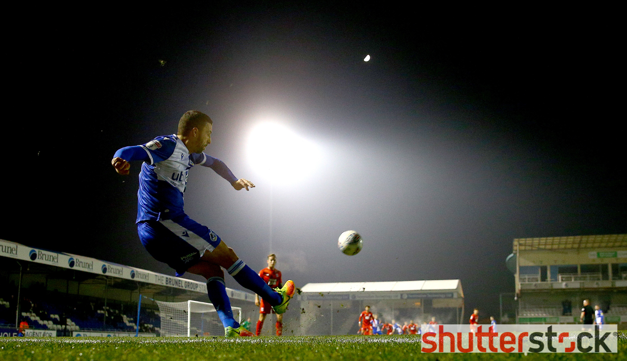 Liam Sercombe of Bristol Rovers takes a free kick